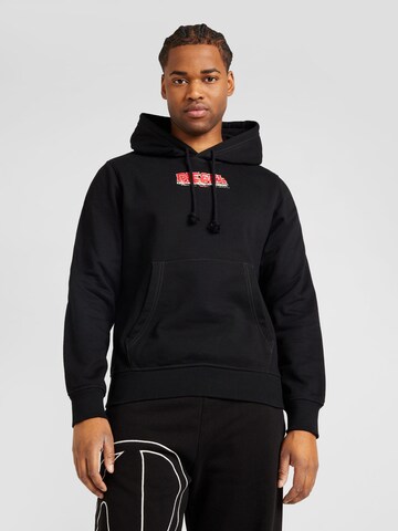 DIESEL Sweatshirt 'GINN' in Black: front