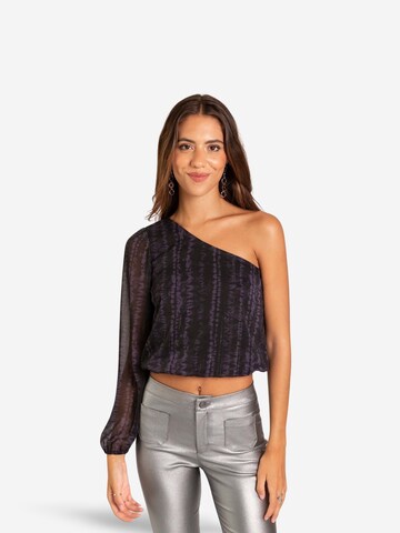 THE-ARE Blouse in Purple: front