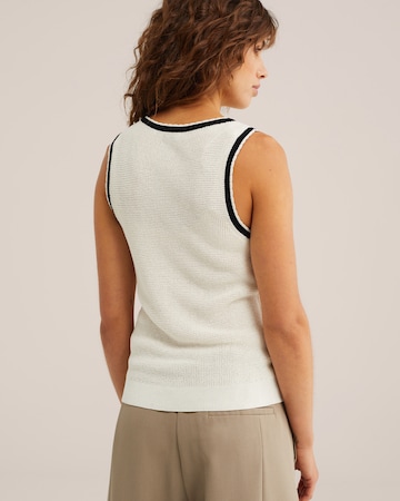 WE Fashion Вязаный топ в Белый