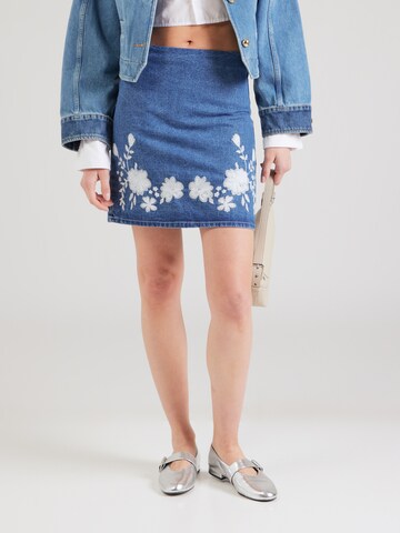 VILA Skirt 'VIBROIDY' in Blue: front