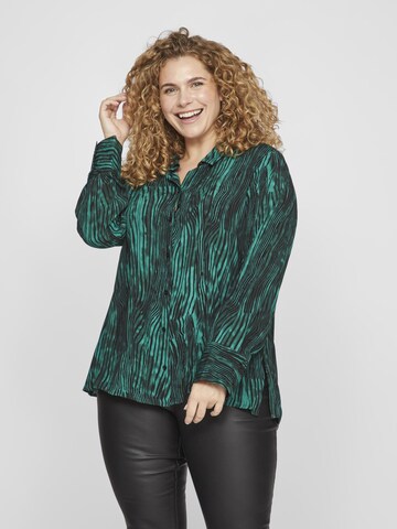 EVOKED Blouse in Groen: voorkant