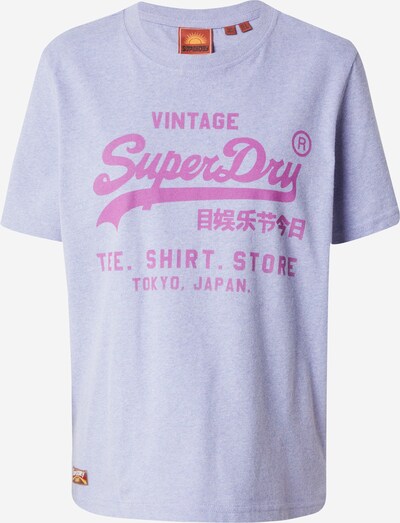 Superdry T-Shirt 'HERITAGE' in lilameliert / pink, Produktansicht