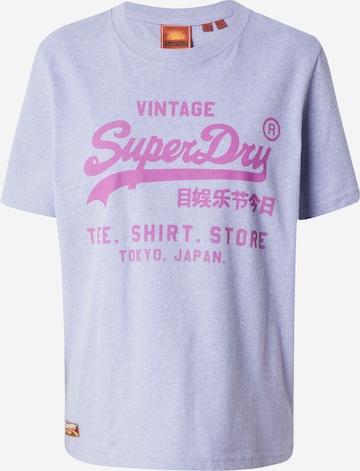 T-shirt 'HERITAGE' Superdry en violet : devant