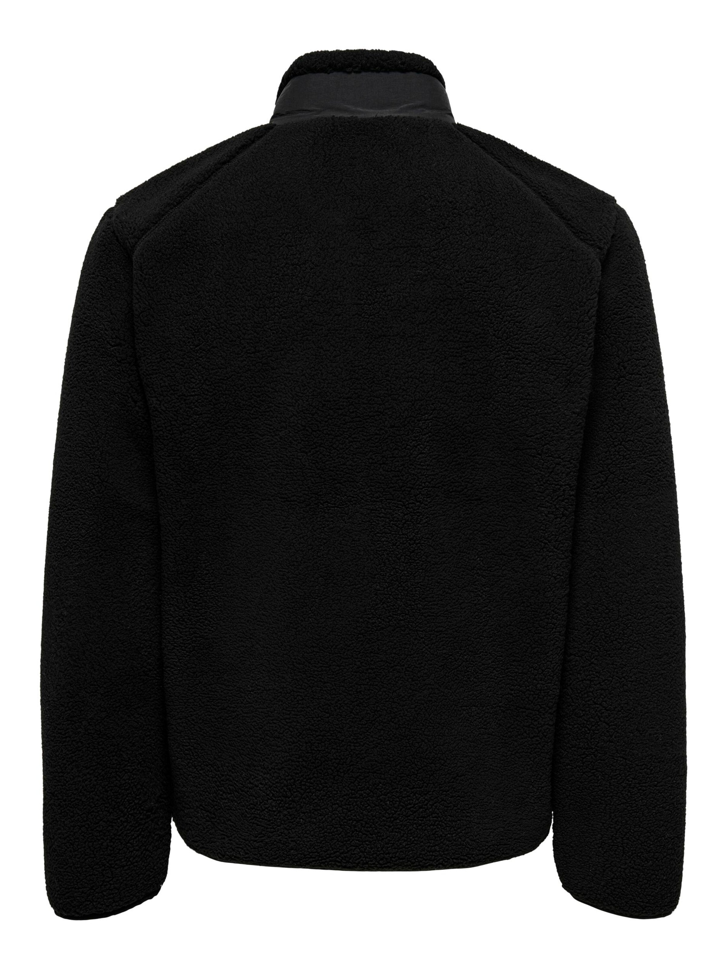 Only & Sons Jopa iz flisa 'ONSDallas' | črna barva