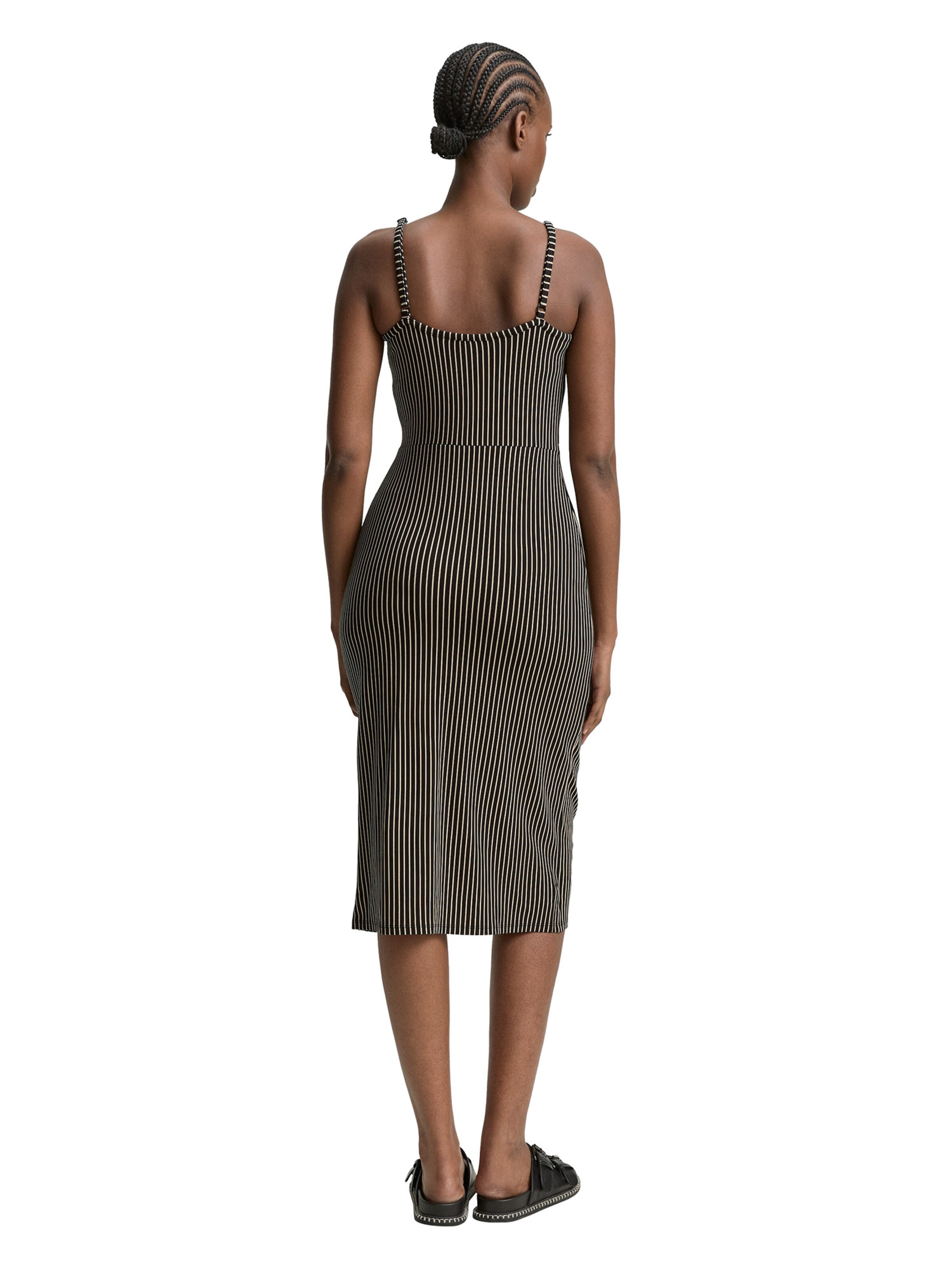 TOM TAILOR DENIM Sommerkleid in Schwarz