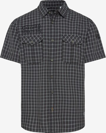 CAMP DAVID Comfort fit Button Up Shirt in Grey: front