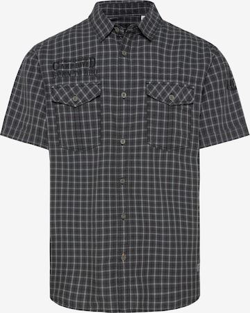 CAMP DAVID Comfort fit Button Up Shirt in Grey: front