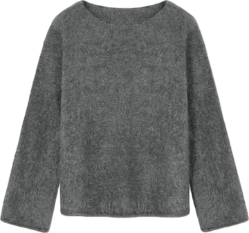 Lilysilk Pullover 'Bootneck-Pullover aus gebürstetem Kaschmir' in Grau: Vorderseite