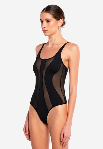 OW Collection Shirt body 'Twist' in Zwart