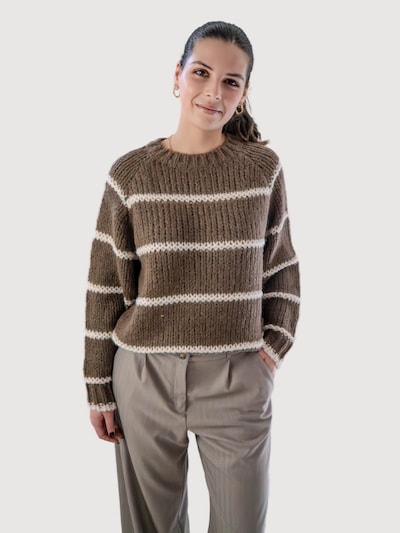 WEARABLE STORIES Pullover 'Nayla'‌‌‌‌‌‌‌‌‌ in taupe, Produktansicht