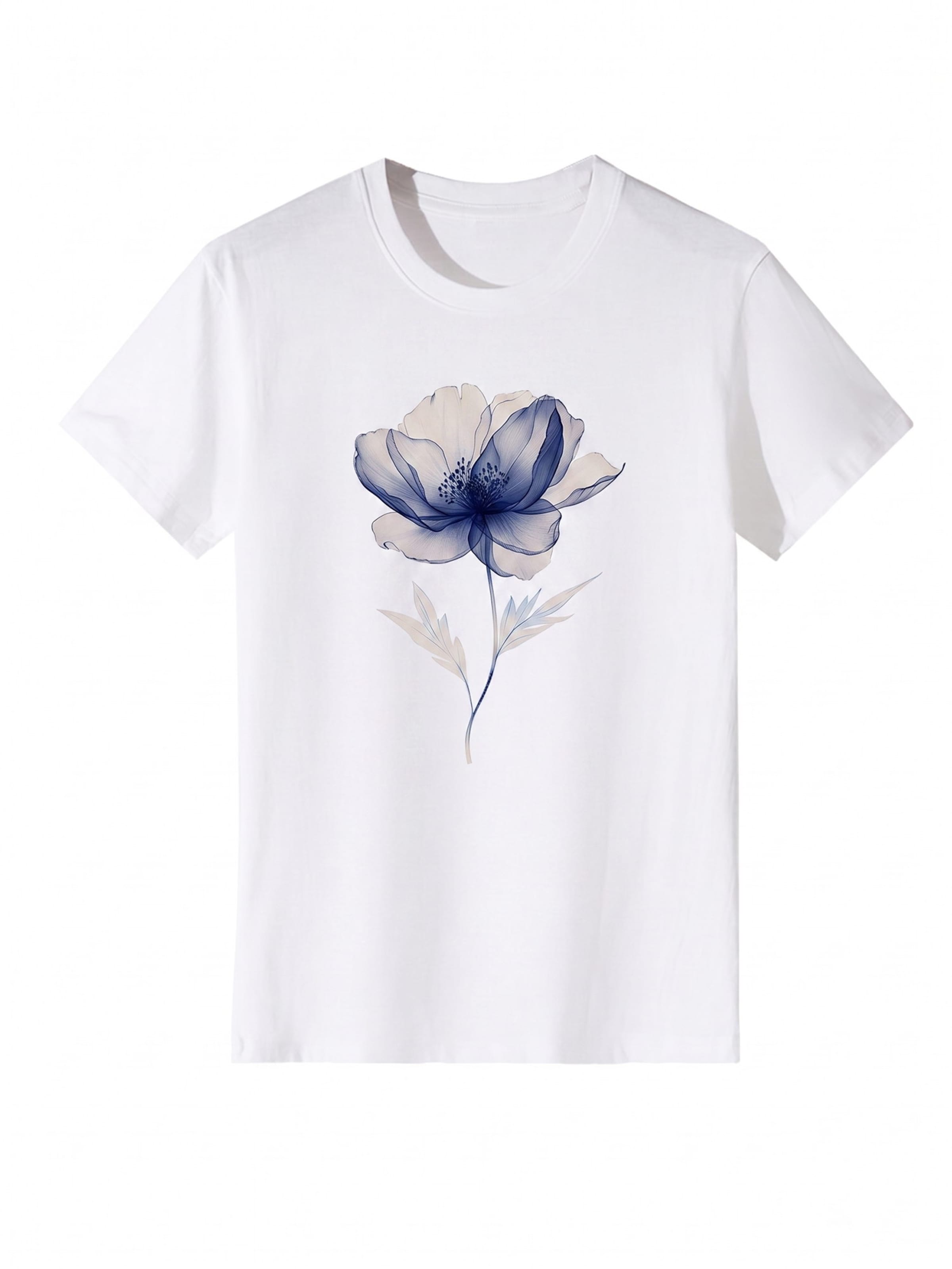 T-shirt 'Women's Short Sleeve Shirt Summer Tops' LapaPlus en blanc