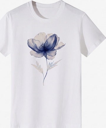 T-shirt 'Women's Short Sleeve Shirt Summer Tops' LapaPlus en blanc : devant