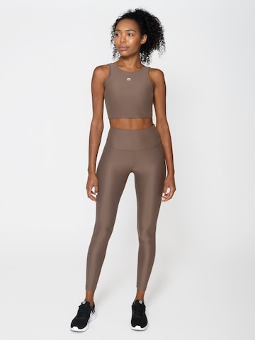 Col haut Soutien-gorge de sport 'Rhône' Horizon Athletic en marron