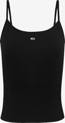 Top 'Essential' di Tommy Jeans in nero: frontale