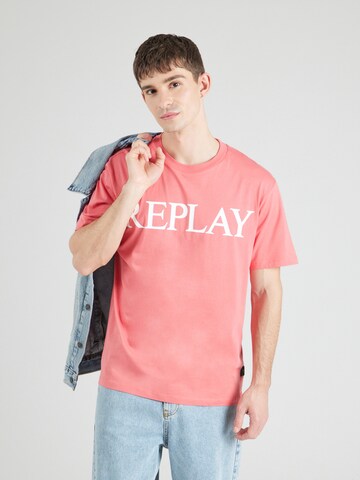 REPLAY Футболка в Красный: спереди