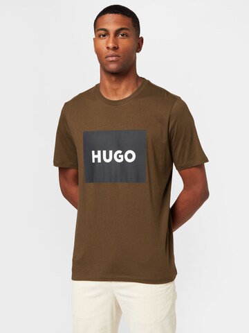 T-Shirt 'Dulive222' HUGO en vert : devant