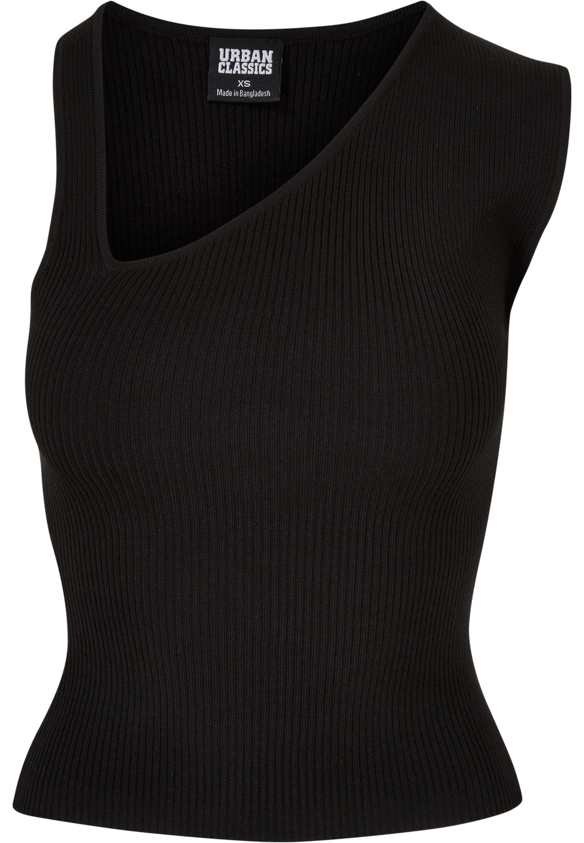 Urban Classics Knitted Top in Black: front