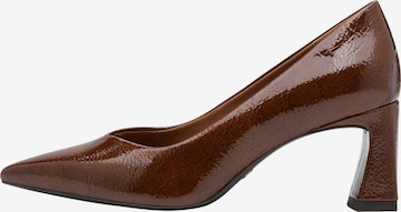 Tamaris Czółenka 'Pumps mit Absatz zum Hineinschlüpfen' w kolorze brązowy: przód