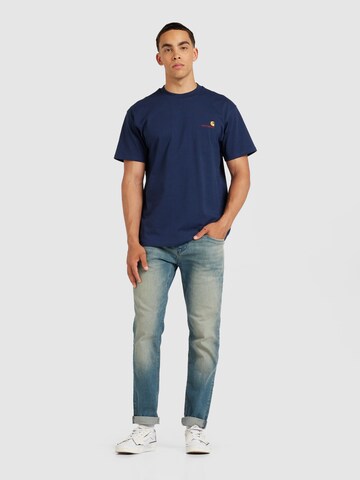 Carhartt WIP - Camiseta 'American Script' en azul