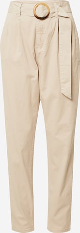 Pantaloni con pieghe 'Dalina' di Peppercorn in beige: frontale