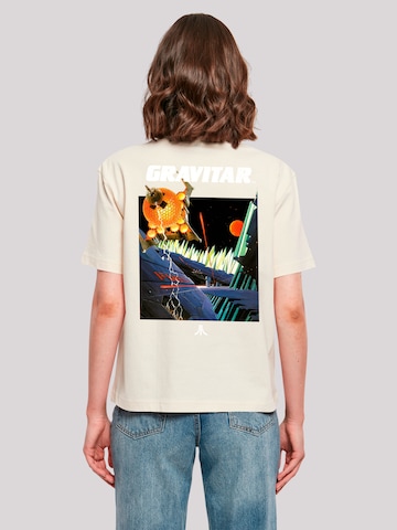 F4NT4STIC Shirt 'Atari Games Logo White Retro Gaming Horizontal' in Beige