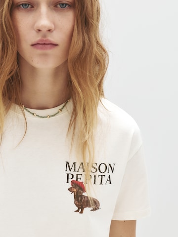 Pull&Bear T-shirt i vit