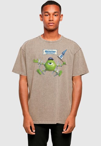 ABSOLUTE CULT Shirt 'Monster University - Taped Mike' in Beige: front