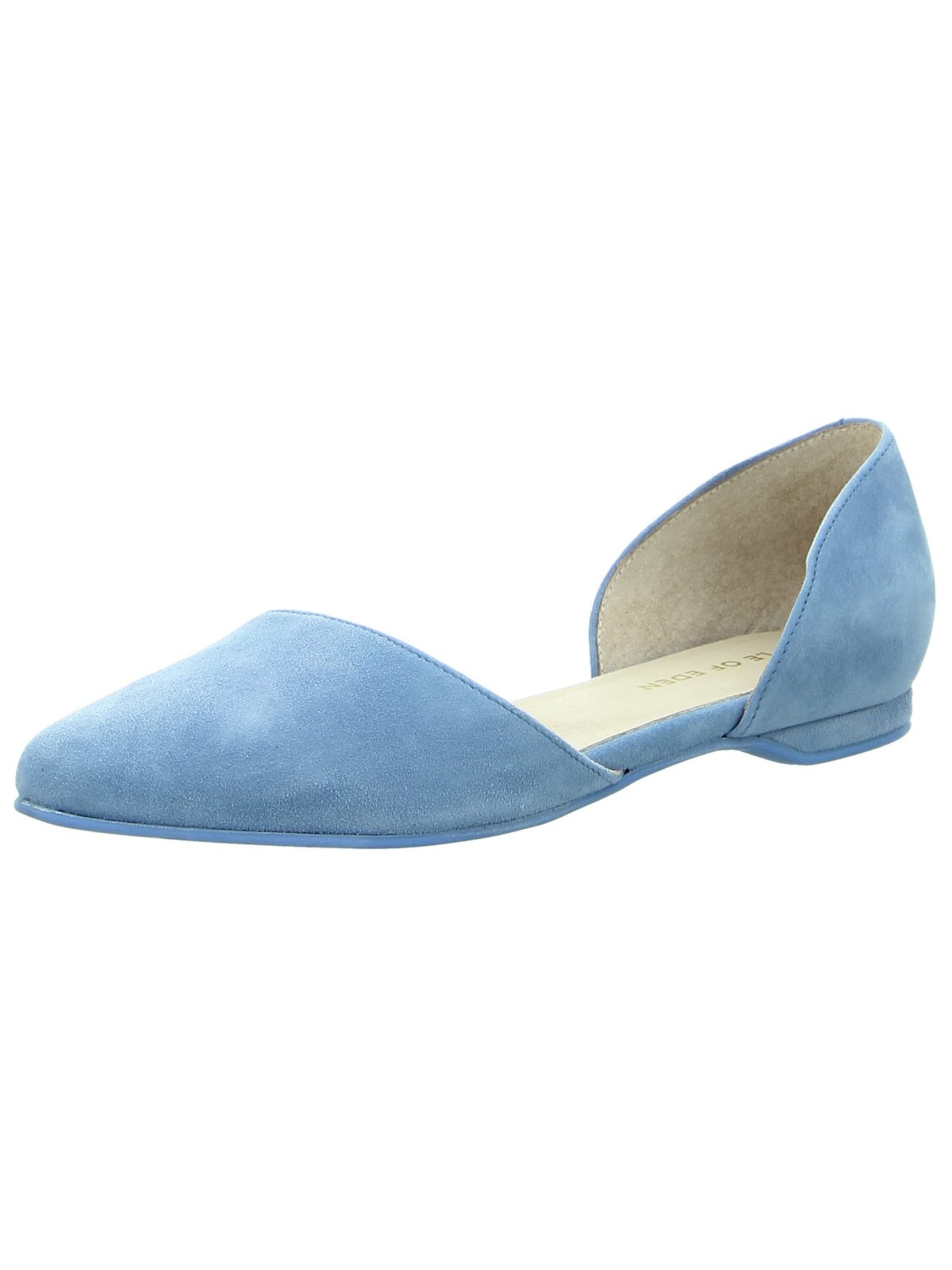 Apple of Eden Ballerina 'Damen Ballerina SS25-BLONDIE 60 CARIBOU Rauleder in beige' in Blau: Vorderseite
