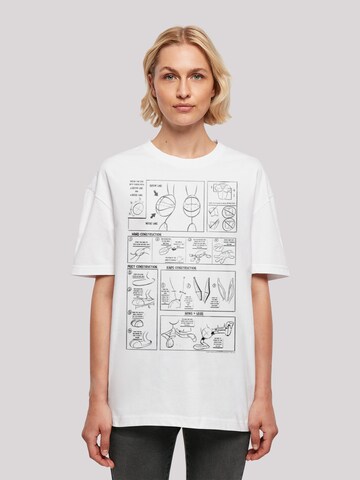 T-shirt 'Looney Tunes Bugs Bunny Construction' F4NT4STIC en blanc : devant