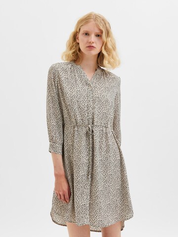 Selected Femme Petite Shirt Dress 'Damina' in Beige: front