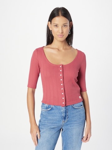 LEVI'S ® Majica 'Dry Goods Pointelle Top' | roza barva: sprednja stran