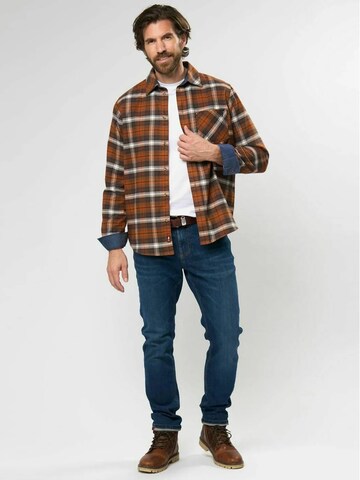 MCS Regular Fit Skjorte 'Ray' i brun