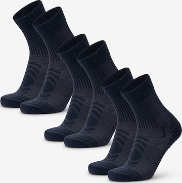 Chaussettes de sport 'Light Hiking Crew' DANISH ENDURANCE en bleu : devant