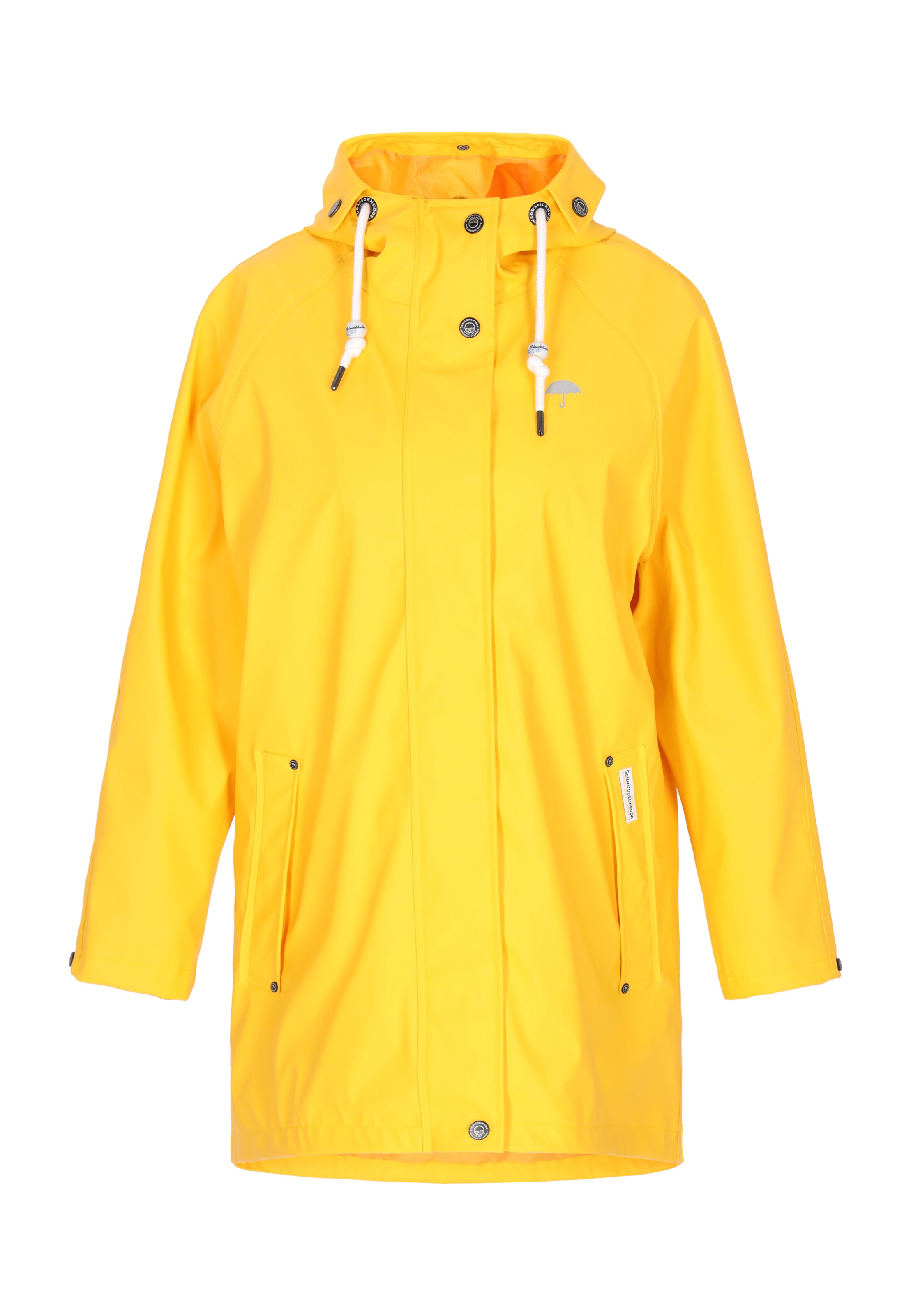 Schmuddelwedda Funktionsmantel in Gelb: Vorderseite