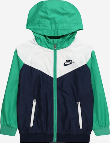 Nike Sportswear Kevad-sügisjope 'WINDRUNNER', värv roheline: eest vaates