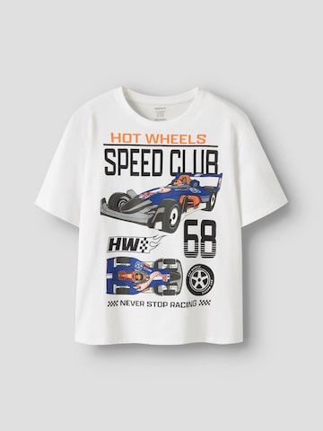 NAME IT Shirt 'Hot Wheels' in White: front