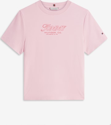 TOMMY HILFIGER Тениска в розово: отпред