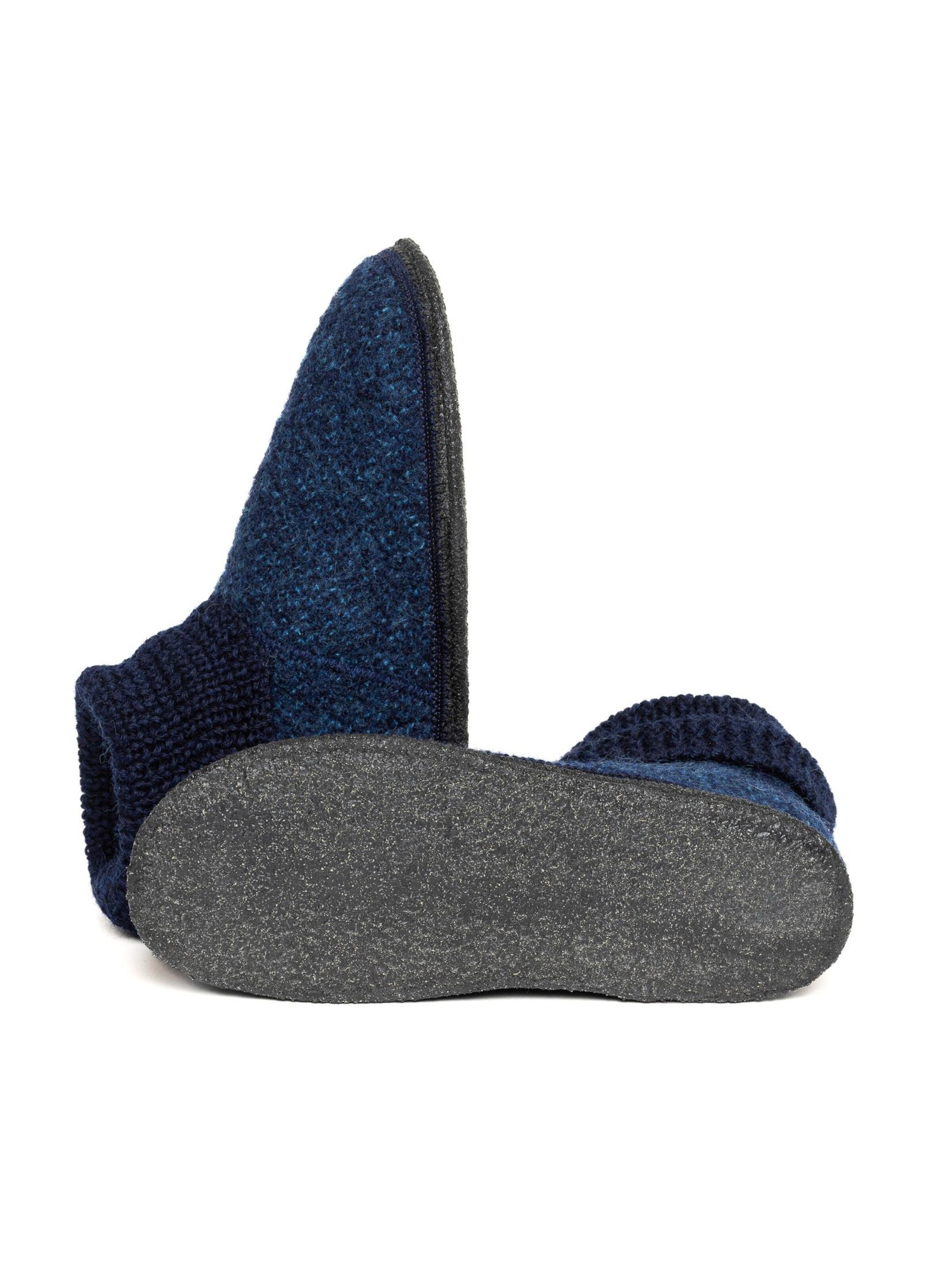 Gottstein Slippers 'Hüttenschuhe Wool Venture High' in Blue