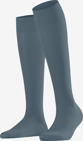 FALKE Kniestrümpfe 'Cotton Touch' in Blau: Vorderseite