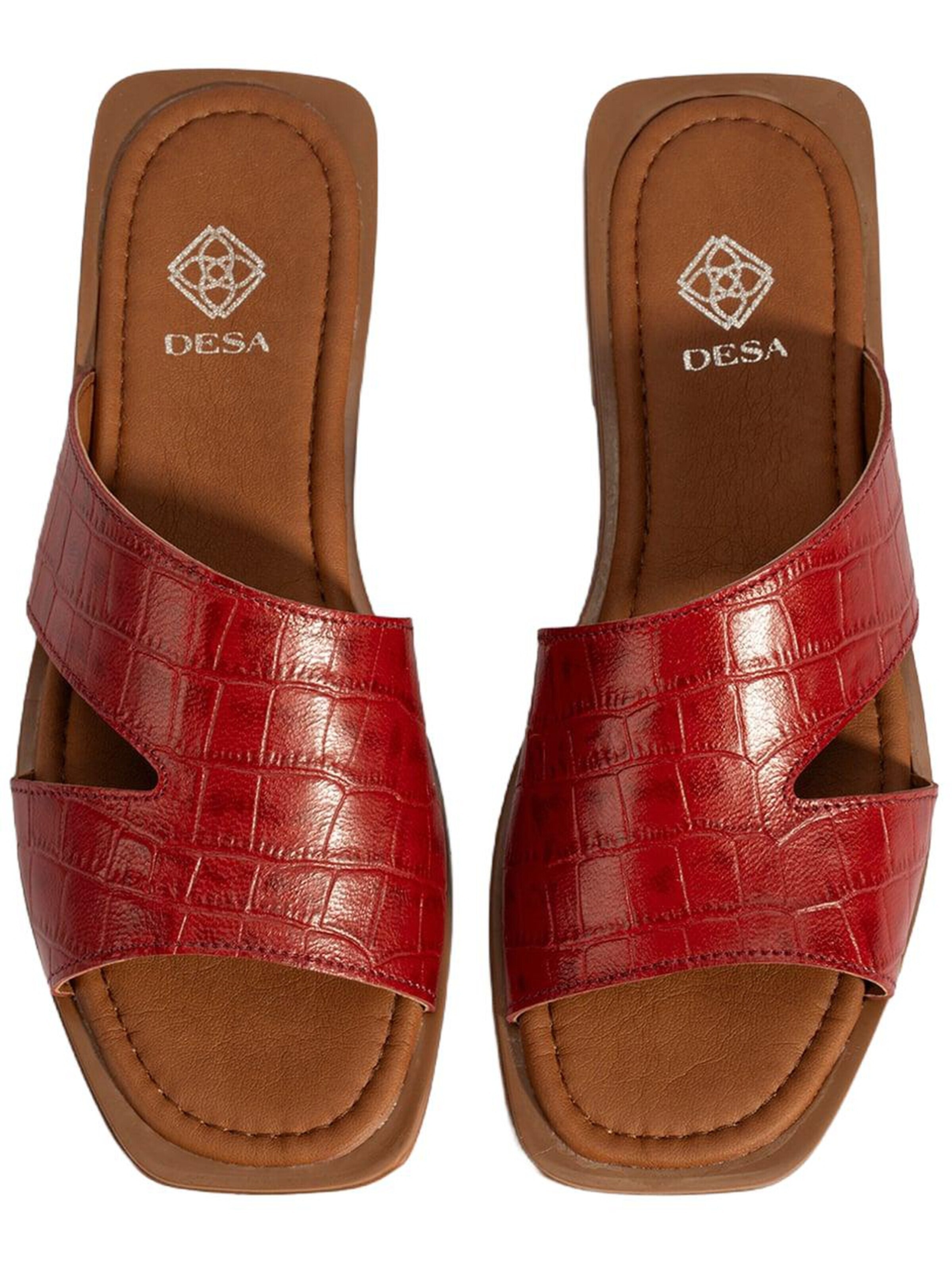 Mule 'Folien' Desa en rouge