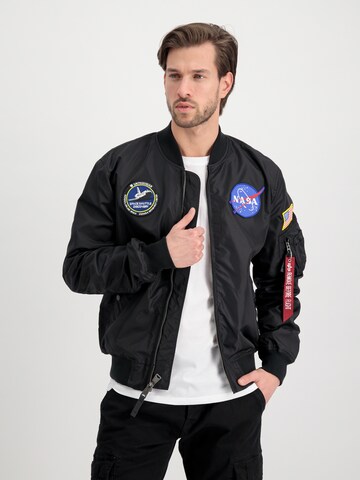 ALPHA INDUSTRIES Φθινοπωρινό και ανοιξιάτικο μπουφάν 'MA-1 TT NASA II' σε μαύρο