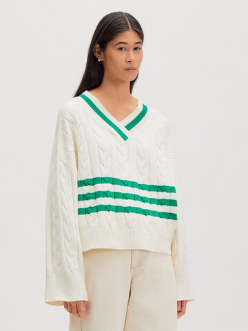 EDITED - Pullover 'Charline' em branco: frente