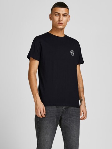 JACK & JONES - Camisa 'Shark' em preto: frente