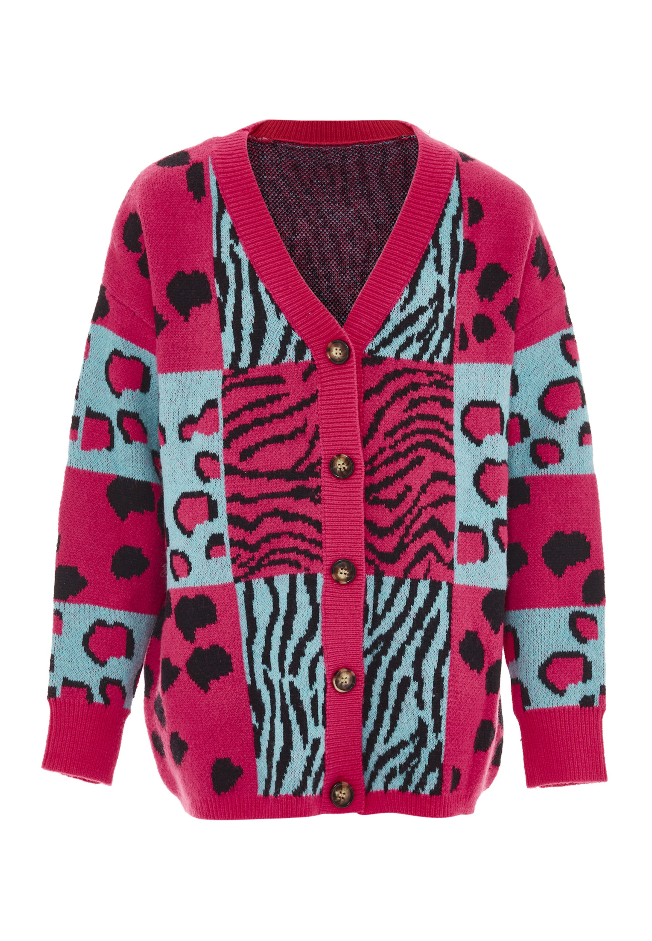 ebeeza - Casaco de malha em rosa: frente