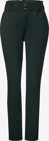 Effilé Pantalon STREET ONE en vert : devant