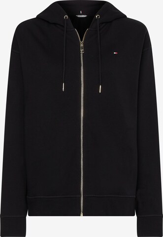 Tommy Hilfiger Curve Zip-Up Hoodie in Black: front