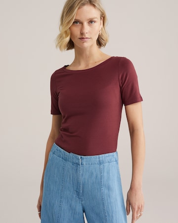 Tricou de la WE Fashion pe roșu: față