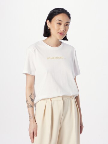 T-shirt 'Liv' MSCH COPENHAGEN en beige : devant