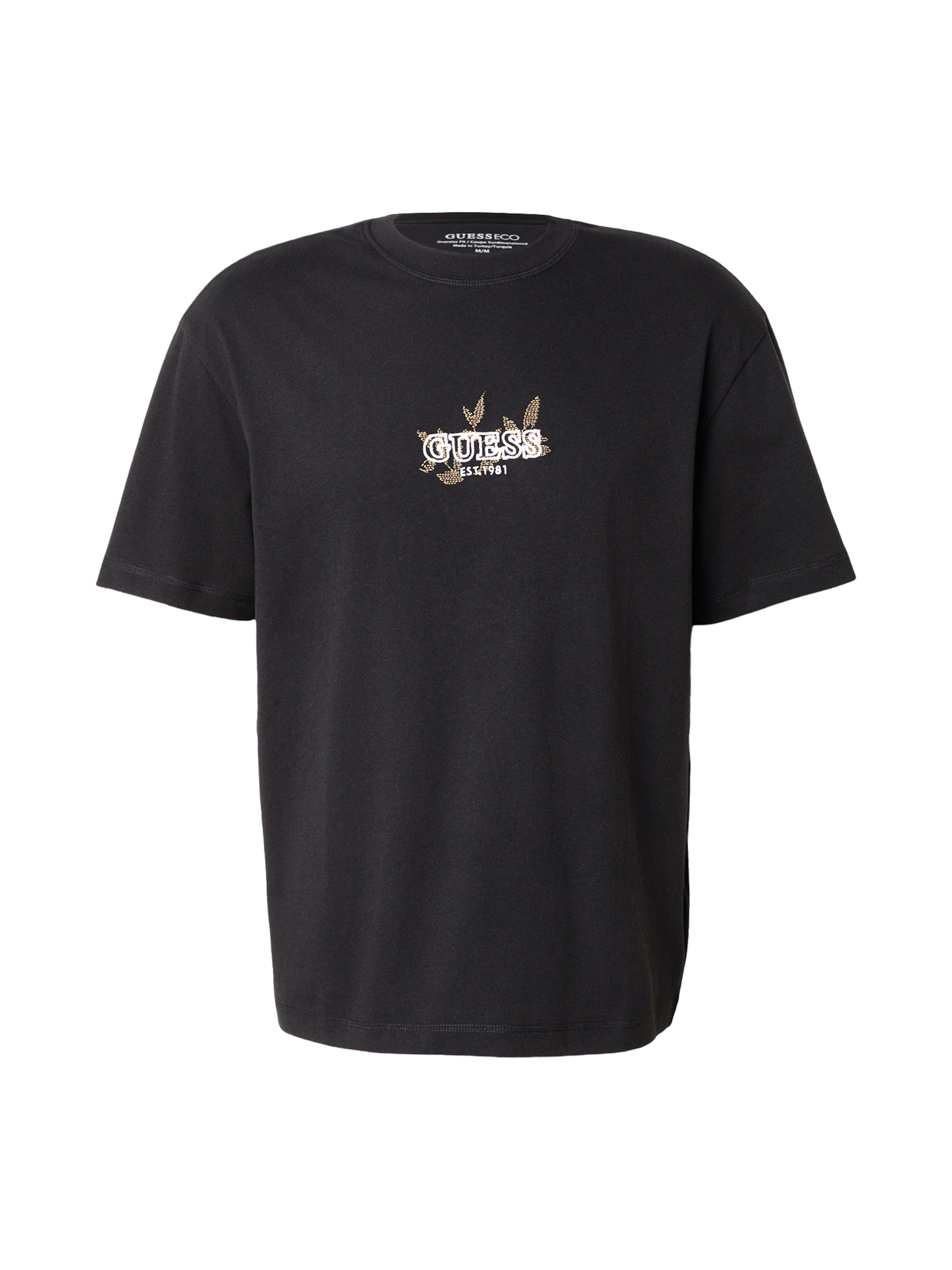 Tricou de la GUESS pe negru: față