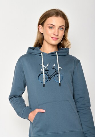 GREENBOMB Sweatshirt 'Bike Seagulls' in Blauw